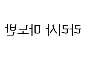 KPOP Black Pink(블랙핑크、ブラックピンク) 리사 (リサ) プリント用応援ボード型紙、うちわ型紙　韓国語/ハングル文字型紙 左右反転