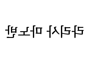 KPOP Black Pink(블랙핑크、ブラックピンク) 리사 (リサ) プリント用応援ボード型紙、うちわ型紙　韓国語/ハングル文字型紙 左右反転