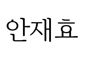 KPOP Block B(블락비、ブロックビー) 재효 (ジェヒョ) 応援ボード・うちわ　韓国語/ハングル文字型紙 通常