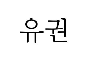 KPOP Block B(블락비、ブロックビー) 유권 (ユグォン) 応援ボード・うちわ　韓国語/ハングル文字型紙 通常