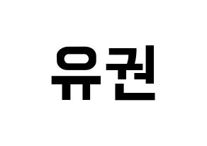 KPOP Block B(블락비、ブロックビー) 유권 (ユグォン) k-pop アイドル名前 ファンサボード 型紙 通常