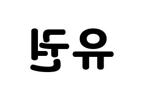 KPOP Block B(블락비、ブロックビー) 유권 (ユグォン) 応援ボード・うちわ　韓国語/ハングル文字型紙 左右反転