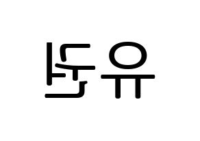 KPOP Block B(블락비、ブロックビー) 유권 (ユグォン) プリント用応援ボード型紙、うちわ型紙　韓国語/ハングル文字型紙 左右反転