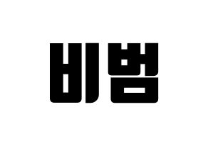 KPOP Block B(블락비、ブロックビー) 비범 (ビボム) コンサート用　応援ボード・うちわ　韓国語/ハングル文字型紙 通常