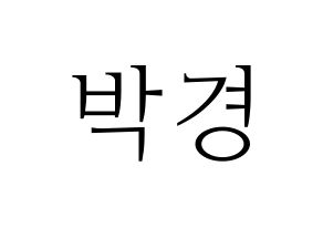 KPOP Block B(블락비、ブロックビー) 박경 (パッキョン) 応援ボード・うちわ　韓国語/ハングル文字型紙 通常