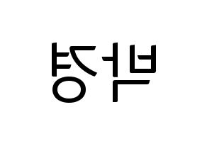 KPOP Block B(블락비、ブロックビー) 박경 (パッキョン) コンサート用　応援ボード・うちわ　韓国語/ハングル文字型紙 左右反転