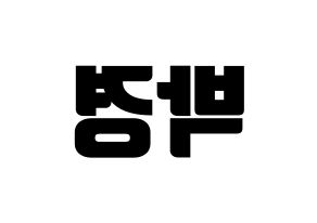 KPOP Block B(블락비、ブロックビー) 박경 (パッキョン) コンサート用　応援ボード・うちわ　韓国語/ハングル文字型紙 左右反転