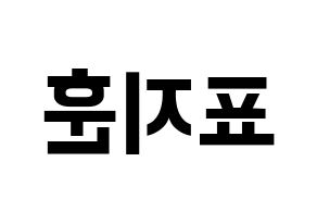 KPOP Block B(블락비、ブロックビー) 피오 (ピオ) k-pop アイドル名前 ファンサボード 型紙 左右反転