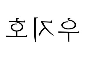 KPOP Block B(블락비、ブロックビー) 지코 (ジコ) 応援ボード・うちわ　韓国語/ハングル文字型紙 左右反転