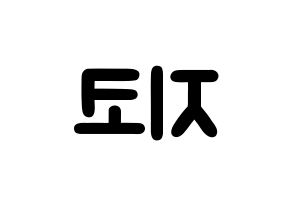 KPOP Block B(블락비、ブロックビー) 지코 (ウ・ジホ, ジコ) 応援ボード、うちわ無料型紙、応援グッズ 左右反転
