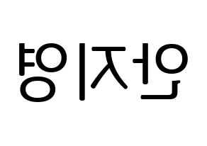 KPOP Bolbbalgan4(볼빨간사춘기、赤頬思春期) 안지영 (アン・ジヨン) プリント用応援ボード型紙、うちわ型紙　韓国語/ハングル文字型紙 左右反転