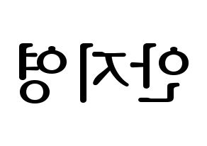 KPOP Bolbbalgan4(볼빨간사춘기、赤頬思春期) 안지영 (アン・ジヨン) プリント用応援ボード型紙、うちわ型紙　韓国語/ハングル文字型紙 左右反転
