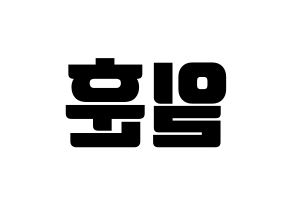 KPOP BTOB(비투비、ビートゥービー) 일훈 (イルフン) コンサート用　応援ボード・うちわ　韓国語/ハングル文字型紙 左右反転