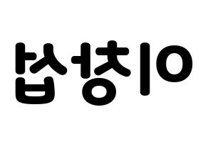 KPOP BTOB(비투비、ビートゥービー) 창섭 (チャンソプ) 応援ボード・うちわ　韓国語/ハングル文字型紙 左右反転