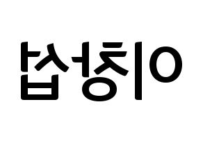 KPOP BTOB(비투비、ビートゥービー) 창섭 (チャンソプ) k-pop アイドル名前 ファンサボード 型紙 左右反転