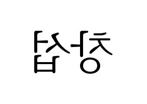 KPOP BTOB(비투비、ビートゥービー) 창섭 (チャンソプ) 応援ボード・うちわ　韓国語/ハングル文字型紙 左右反転