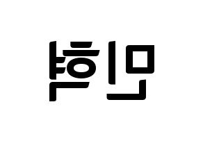 KPOP BTOB(비투비、ビートゥービー) 민혁 (ミニョク) k-pop アイドル名前 ファンサボード 型紙 左右反転