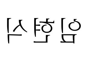 KPOP BTOB(비투비、ビートゥービー) 현식 (ヒョンシク) 応援ボード・うちわ　韓国語/ハングル文字型紙 左右反転
