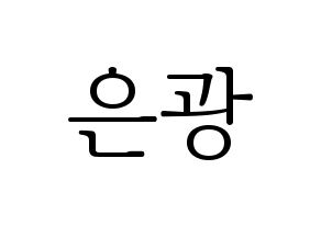 KPOP BTOB(비투비、ビートゥービー) 은광 (ウングァン) 応援ボード・うちわ　韓国語/ハングル文字型紙 通常