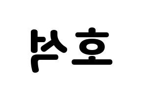 KPOP BTS(방탄소년단、防弾少年団) 제이홉 (ジェイ ホープ) 応援ボード・うちわ　韓国語/ハングル文字型紙 左右反転