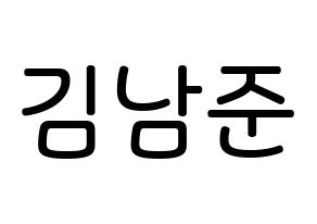 KPOP BTS(방탄소년단、防弾少年団) RM (キム・ナムジュン, アールエム) 無料サイン会用、イベント会用応援ボード型紙 通常