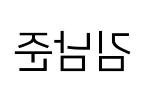 KPOP BTS(방탄소년단、防弾少年団) RM (アールエム) プリント用応援ボード型紙、うちわ型紙　韓国語/ハングル文字型紙 左右反転