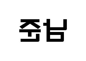 KPOP BTS(방탄소년단、防弾少年団) RM (キム・ナムジュン, アールエム) 応援ボード、うちわ無料型紙、応援グッズ 左右反転