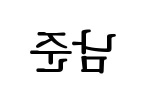 KPOP BTS(방탄소년단、防弾少年団) RM (アールエム) プリント用応援ボード型紙、うちわ型紙　韓国語/ハングル文字型紙 左右反転