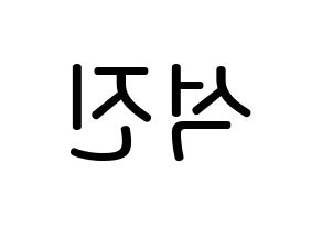 KPOP BTS(방탄소년단、防弾少年団) 진 (キム・ソクジン, ジン) 無料サイン会用、イベント会用応援ボード型紙 左右反転