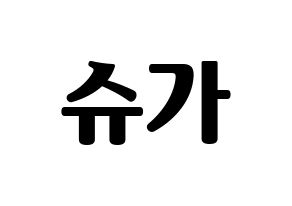 KPOP BTS(방탄소년단、防弾少年団) 슈가 (シュガ) コンサート用　応援ボード・うちわ　韓国語/ハングル文字型紙 通常