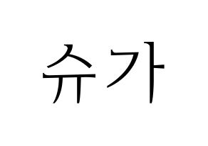 KPOP BTS(방탄소년단、防弾少年団) 슈가 (シュガ) 応援ボード・うちわ　韓国語/ハングル文字型紙 通常