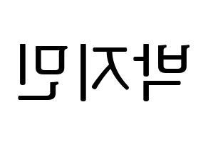 KPOP BTS(방탄소년단、防弾少年団) 지민 (ジミン) プリント用応援ボード型紙、うちわ型紙　韓国語/ハングル文字型紙 左右反転