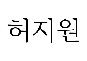 KPOP Cherry Bullet(체리블렛、チェリーバレット) 지원 (ジウォン) 応援ボード・うちわ　韓国語/ハングル文字型紙 通常