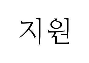 KPOP Cherry Bullet(체리블렛、チェリーバレット) 지원 (ジウォン) 応援ボード・うちわ　韓国語/ハングル文字型紙 通常
