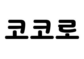 KPOP Cherry Bullet(체리블렛、チェリーバレット) 코코로 (ココロ) 応援ボード・うちわ　韓国語/ハングル文字型紙 通常