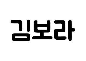 KPOP Cherry Bullet(체리블렛、チェリーバレット) 보라 (キム・ボラ, ボラ) 応援ボード、うちわ無料型紙、応援グッズ 通常