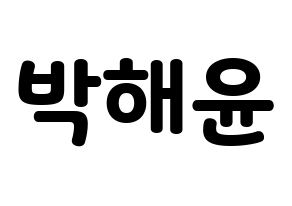 KPOP Cherry Bullet(체리블렛、チェリーバレット) 해윤 (ヘユン) 応援ボード・うちわ　韓国語/ハングル文字型紙 通常