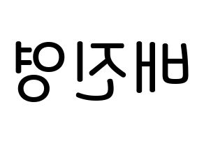 KPOP CIX(씨아이엑스、シーアイエックス) 배진영 (ぺ・ジニョン, ぺ・ジニョン) 無料サイン会用、イベント会用応援ボード型紙 左右反転