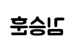 KPOP CIX(씨아이엑스、シーアイエックス) 김승훈 (キム・スンフン, スンフン) 応援ボード、うちわ無料型紙、応援グッズ 左右反転