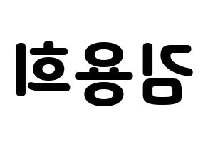 KPOP CIX(씨아이엑스、シーアイエックス) 용희 (ヨンヒ) 応援ボード・うちわ　韓国語/ハングル文字型紙 左右反転