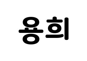 KPOP CIX(씨아이엑스、シーアイエックス) 용희 (ヨンヒ) 応援ボード・うちわ　韓国語/ハングル文字型紙 通常