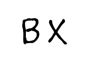 KPOP CIX(씨아이엑스、シーアイエックス) BX (BX) k-pop アイドル名前 ファンサボード 型紙 通常