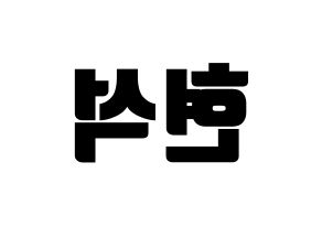 KPOP CIX(씨아이엑스、シーアイエックス) 현석 (ヒョンソク) コンサート用　応援ボード・うちわ　韓国語/ハングル文字型紙 左右反転