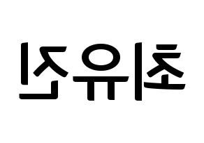 KPOP CLC(씨엘씨、シエルシ) 최유진 (チェ・ユジン) k-pop アイドル名前 ファンサボード 型紙 左右反転