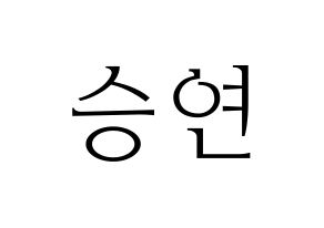 KPOP CLC(씨엘씨、シエルシ) 장승연 (チャン・スンヨン) 応援ボード・うちわ　韓国語/ハングル文字型紙 通常