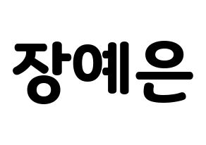 KPOP CLC(씨엘씨、シエルシ) 장예은 (チャン・イェウン) 応援ボード・うちわ　韓国語/ハングル文字型紙 通常
