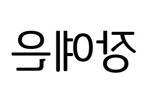KPOP CLC(씨엘씨、シエルシ) 장예은 (チャン・イェウン) プリント用応援ボード型紙、うちわ型紙　韓国語/ハングル文字型紙 左右反転