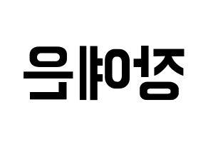 KPOP CLC(씨엘씨、シエルシ) 장예은 (チャン・イェウン) k-pop アイドル名前 ファンサボード 型紙 左右反転