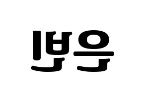 KPOP CLC(씨엘씨、シエルシ) 권은빈 (クォン・ウンビン) コンサート用　応援ボード・うちわ　韓国語/ハングル文字型紙 左右反転