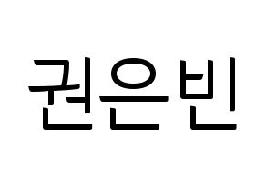 KPOP CLC(씨엘씨、シエルシ) 권은빈 (クォン・ウンビン) コンサート用　応援ボード・うちわ　韓国語/ハングル文字型紙 通常